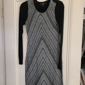 Black grey sweater dress nwot